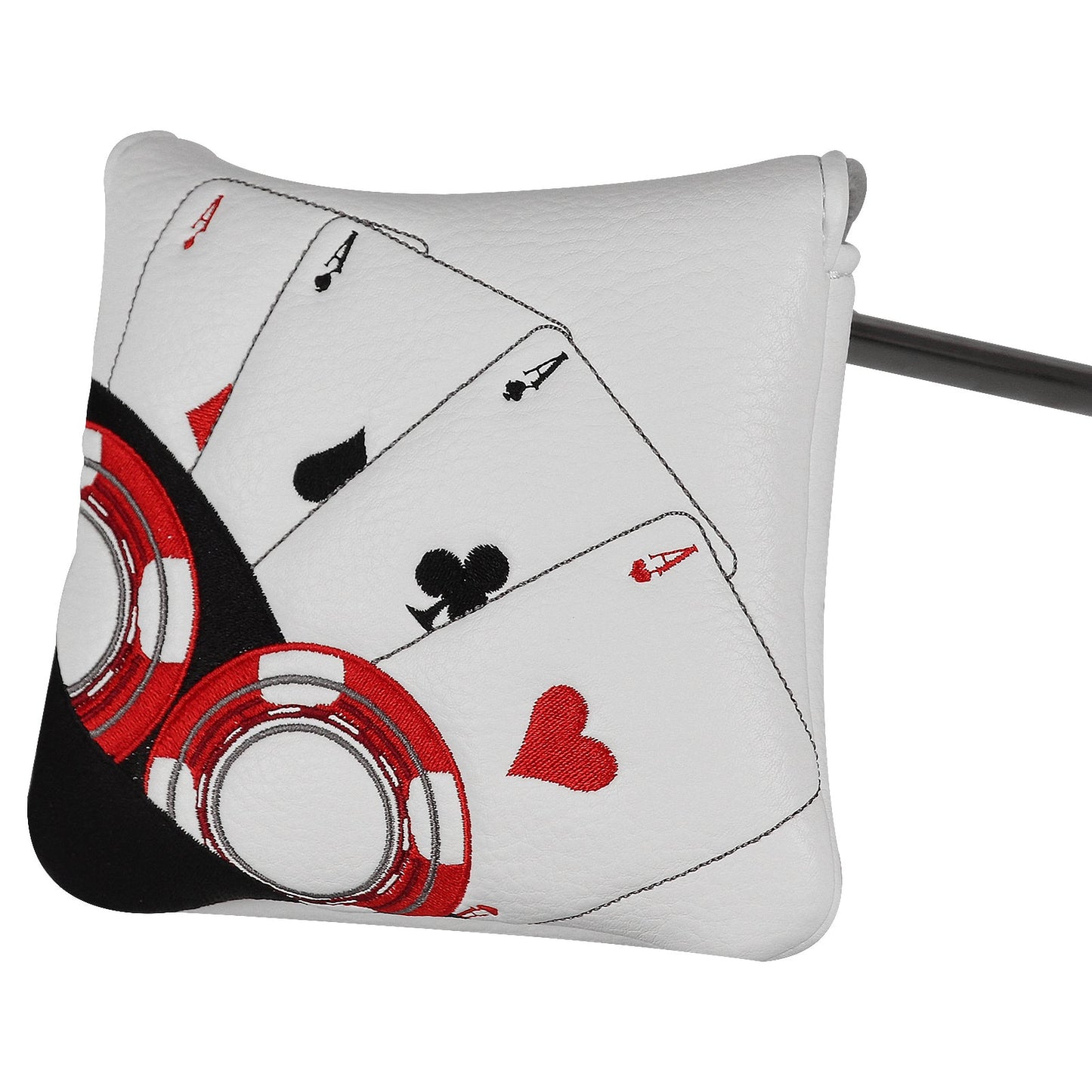 Chips and Four Aces Poker Mallet Putter Head Cover
