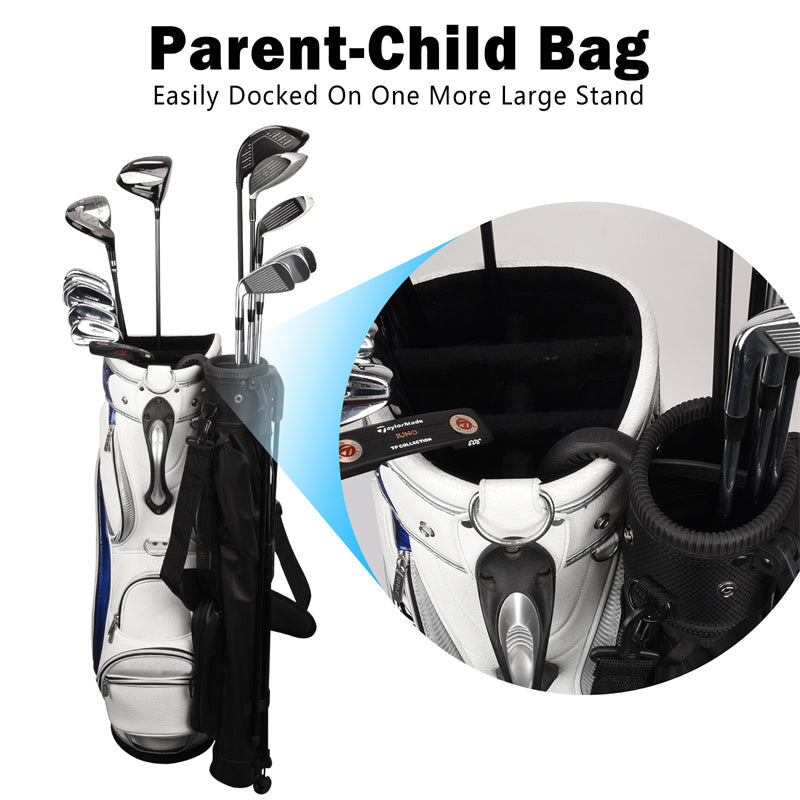 Black Lightweight Golf Carry Stand Bag, Perfect for Driving Range, Par 3 Course