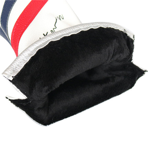 White Blue Red Wood Head Cover - CraftsmanGolf