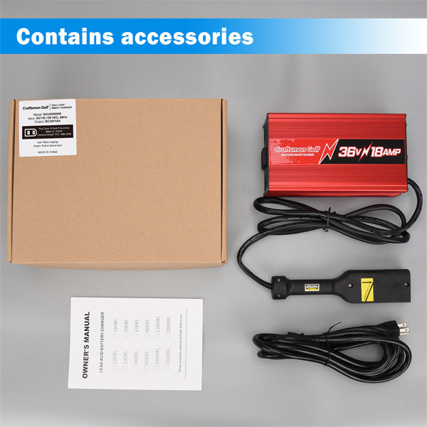 EZGO 18 AMP 36 Volt Golf Cart Battery Charger TXT With D Style/Shape Plug-Craftsman golf