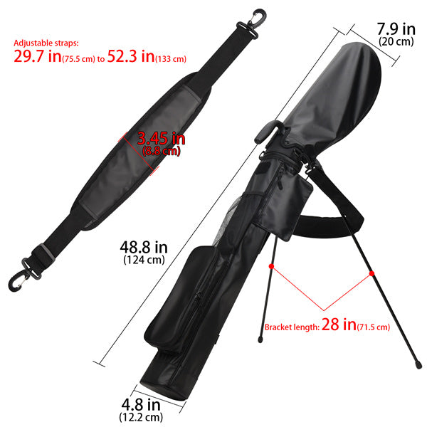 Black Lightweight Golf Carry Bag With Stand-Craftsman Golf
