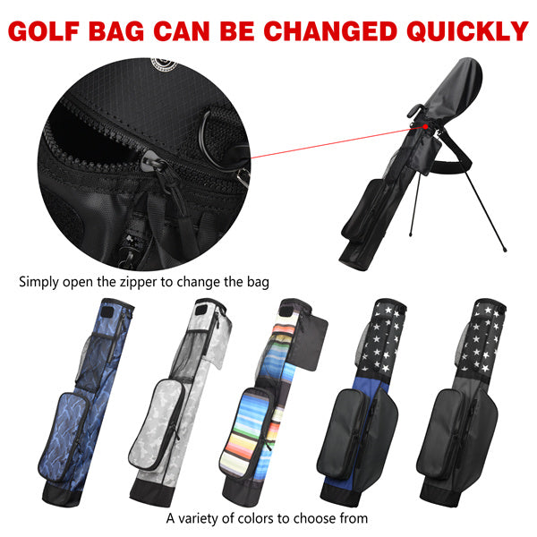 Black Lightweight Golf Carry Bag With Stand-Craftsman Golf