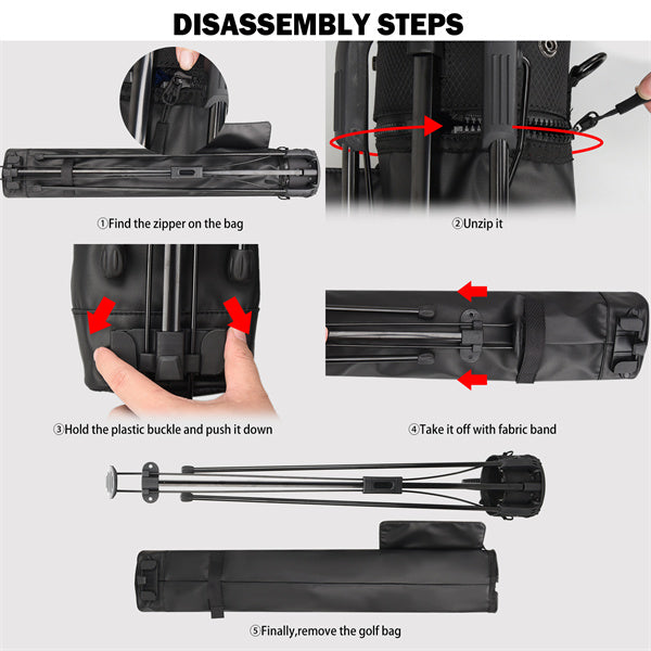 Black Lightweight Golf Carry Bag With Stand-Craftsman Golf