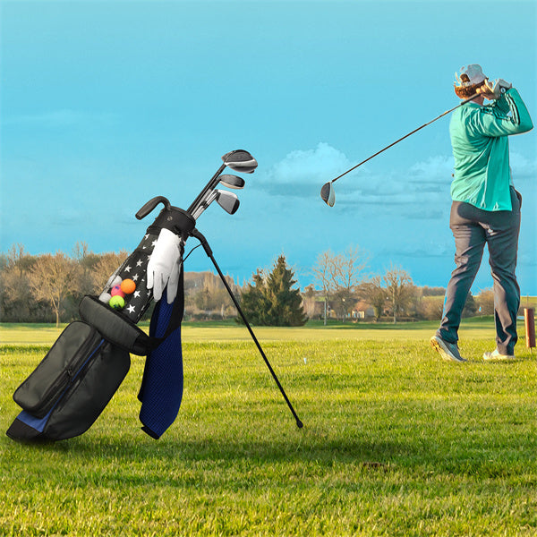 Blue-Grey Contrast Stars Lightweight Golf Stand Bag