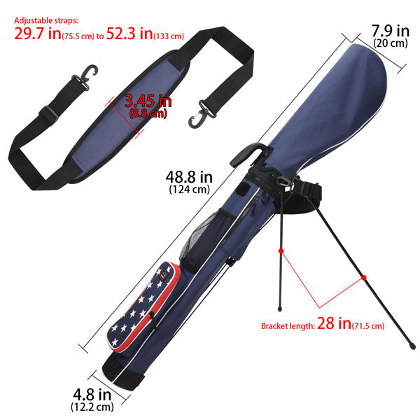 Blue Stars Lightweight Golf Stand Bag-Craftsman Golf