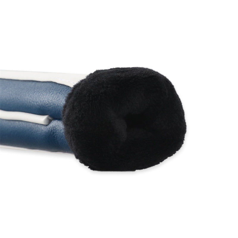 Blue & White Stripes Leather Alignment Stick Cover - Craftsman Golf