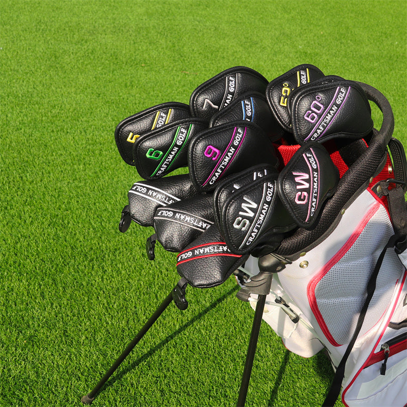 Colorful Embroidery Number Iron Head Cover Set - CraftsmanGolf