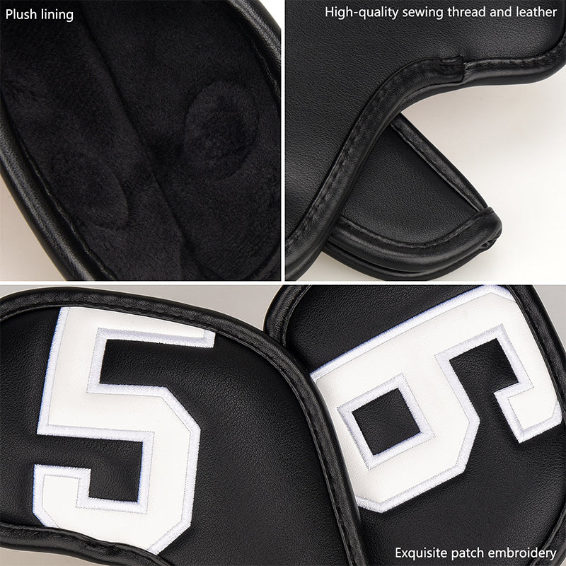 Large Number Leather Magnetic Iron Head Covers 10pcs