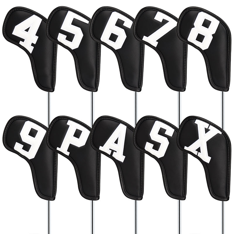 Large Number Leather Magnetic Iron Head Covers 10pcs