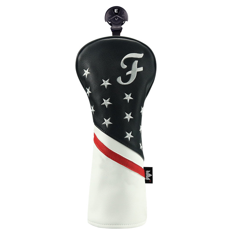 Custom Grey Stars Golf Wood Headcovers- CraftsmanGolf