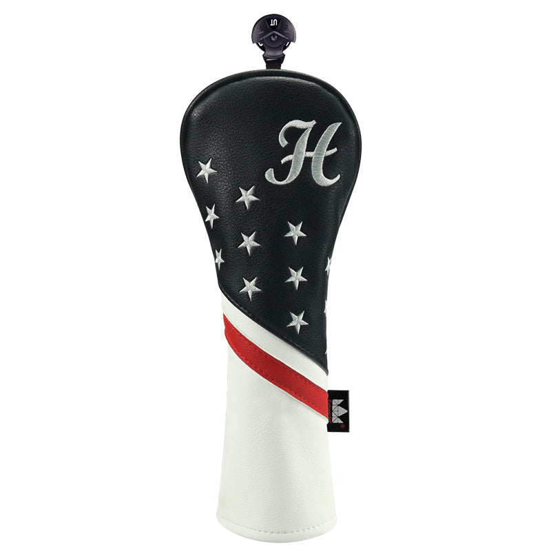 Custom Grey Stars Golf Wood Headcovers- CraftsmanGolf