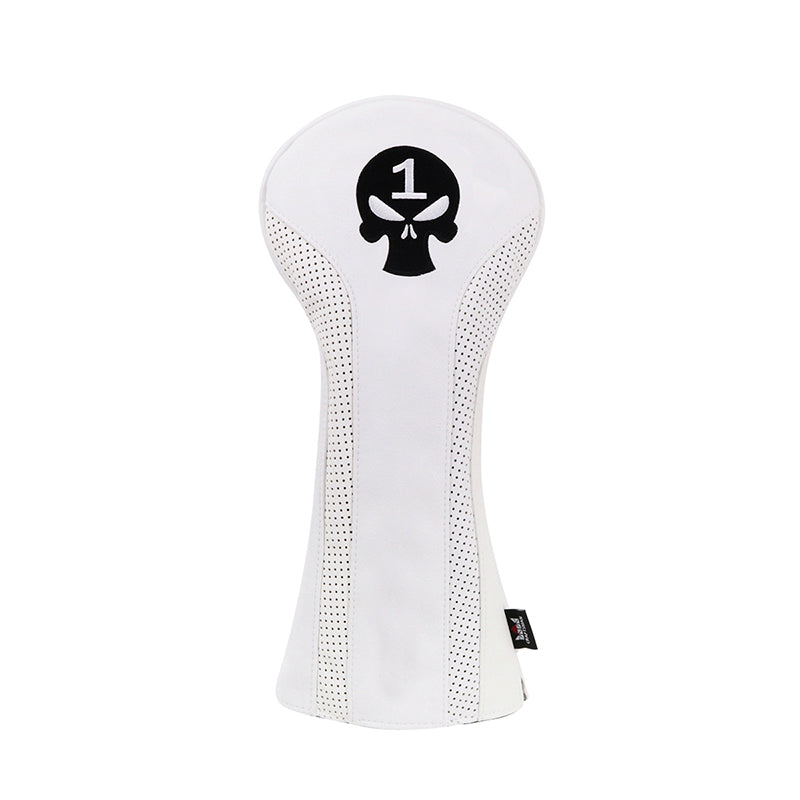 Craftsman Golf® Custom Your Name Skull Leather Golf Head Covers