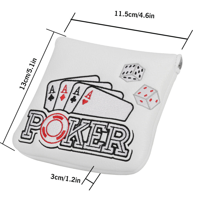 Four Aces Poker Large Mallet Putter Head Cover