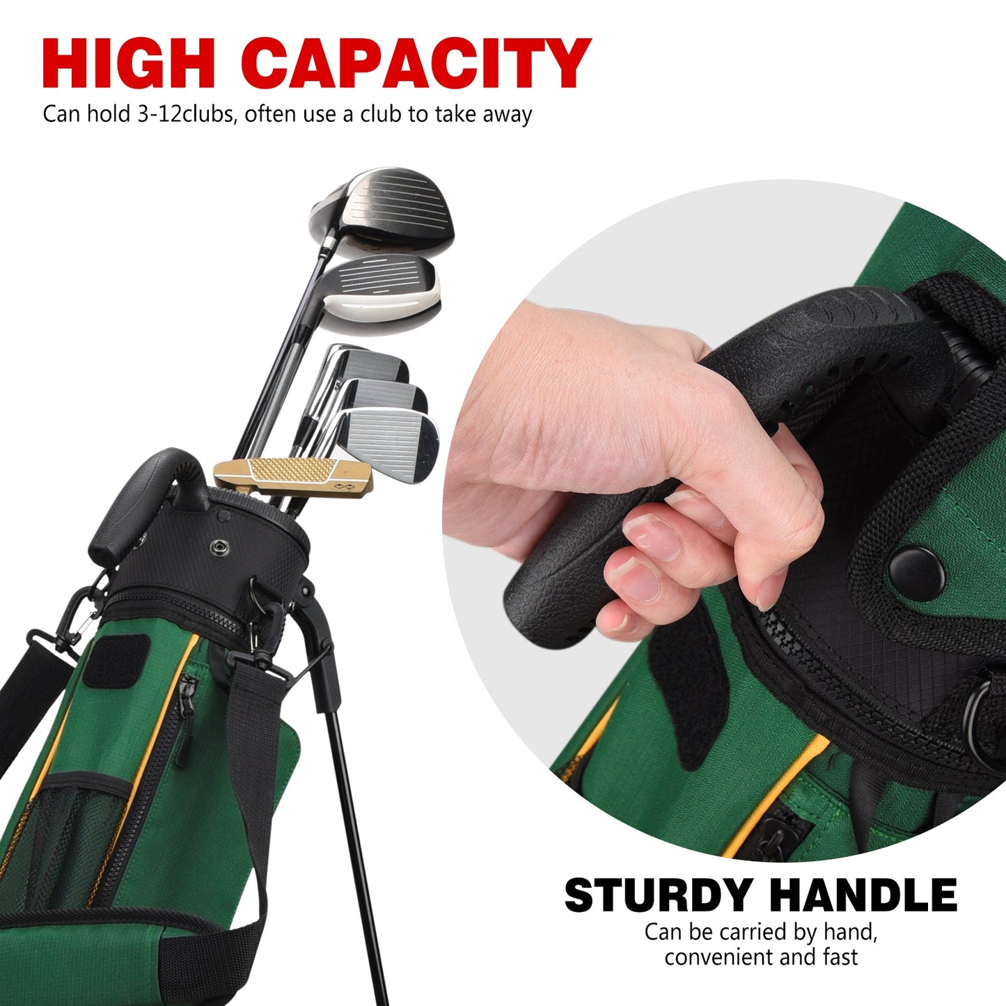 Four-Leaf Clover Lightweight Golf Stand Bag With Rain Cover-Craftsman Golf