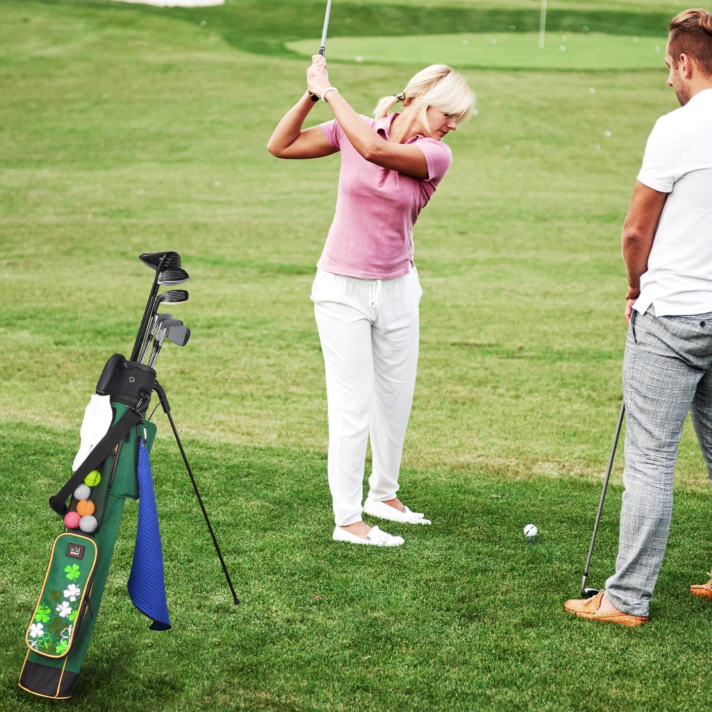 Four-Leaf Clover Lightweight Golf Stand Bag With Rain Cover-Craftsman Golf