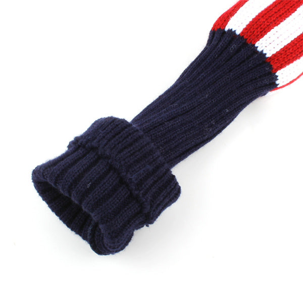 Knitted Stars Pom Pom Wood Head Covers Set 3pcs