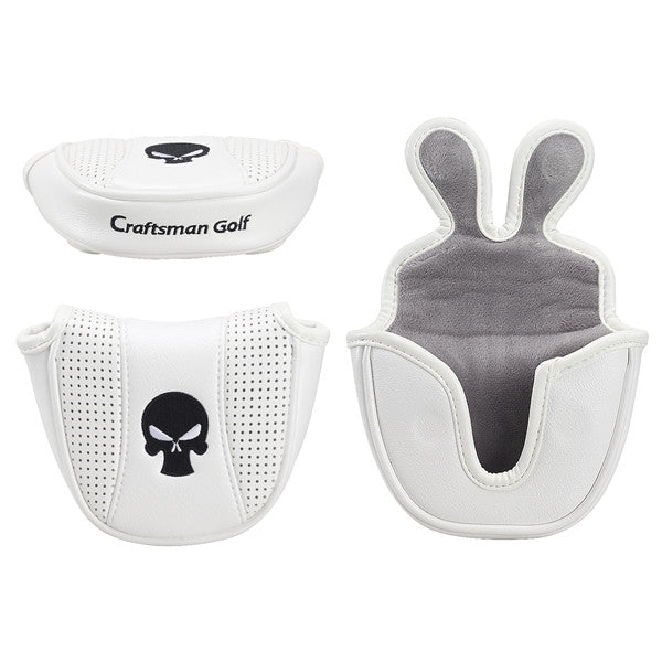 Leather Skull Backstryke Center Shaft Mallet Putter Headcover