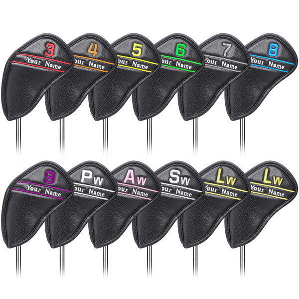 Custom Colorful Embroidery Number Iron Head Cover Set