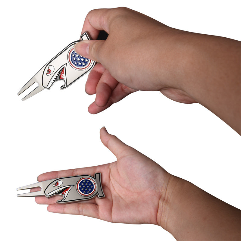 Shark Golf Divot Repair Tool With Marker