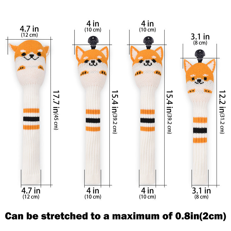Shiba Inu Knitted Golf Head Covers Set - Craftsman Golf