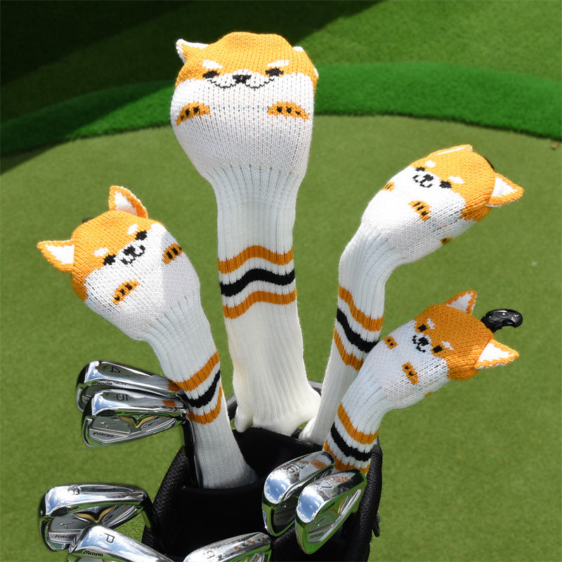 Shiba Inu Knitted Golf Head Covers Set - Craftsman Golf