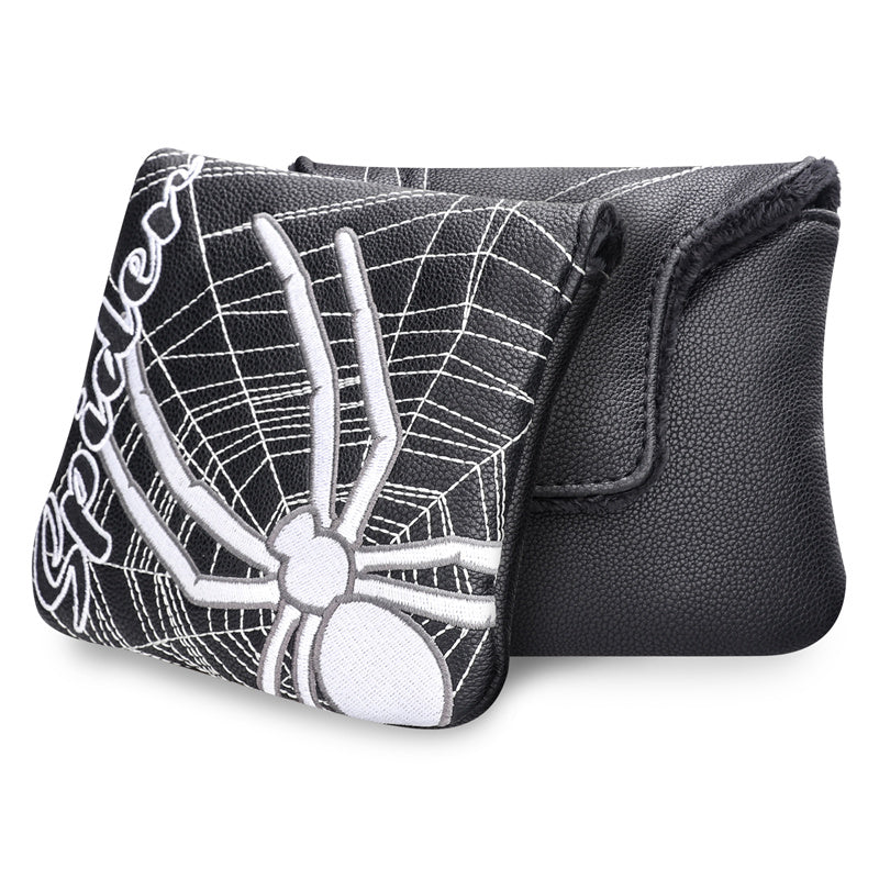 Spider Embroidery Leather Large Mallet Putter Headcover - Craftsman Golf