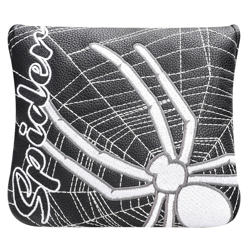 Spider Embroidery Leather Large Mallet Putter Headcover - Craftsman Golf