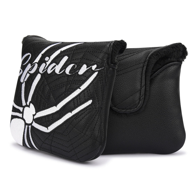 Spider Leather Large Mallet Putter Headcover With Magnet Closure - Craftsman Golf