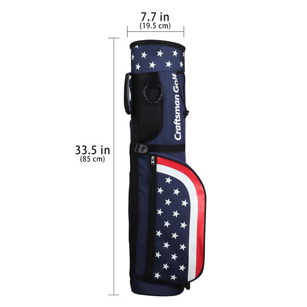 Stars & Stripes Lightweight Easy Carry Golf Stand Bag-craftsman golf