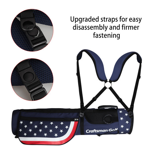 upgraded straps on the golf bag