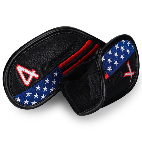 Stars and Stripes Protective Iron Headcovers Set (4-9,P,A,S,X) - CraftsmanGolf