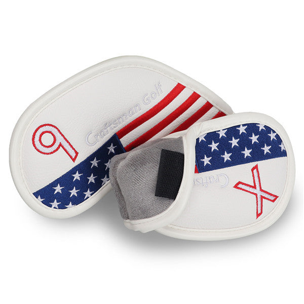 Stars and Stripes Protective Iron Headcovers Set (4-9,P,A,S,X) - CraftsmanGolf