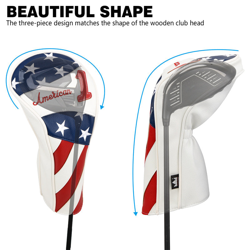 Stars and Stripes USA Golf Wood Head Cover-Craftsman Golf