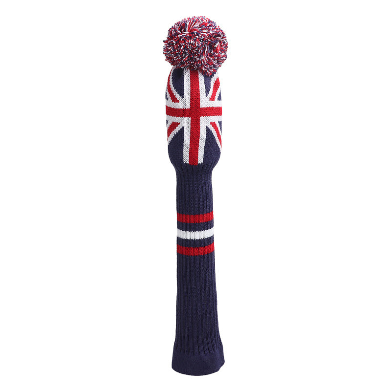 UK Union Flag Knitted Pom Pom Golf Head Cover - Craftsman Golf
