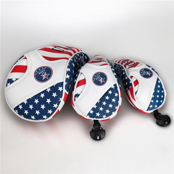USA Flag Golf Wood Head Covers