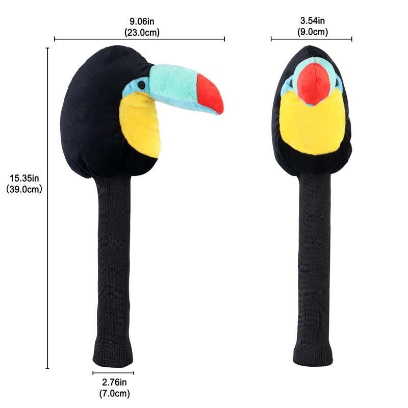 The size of Toucan Golf Club Hybrid Head Cover