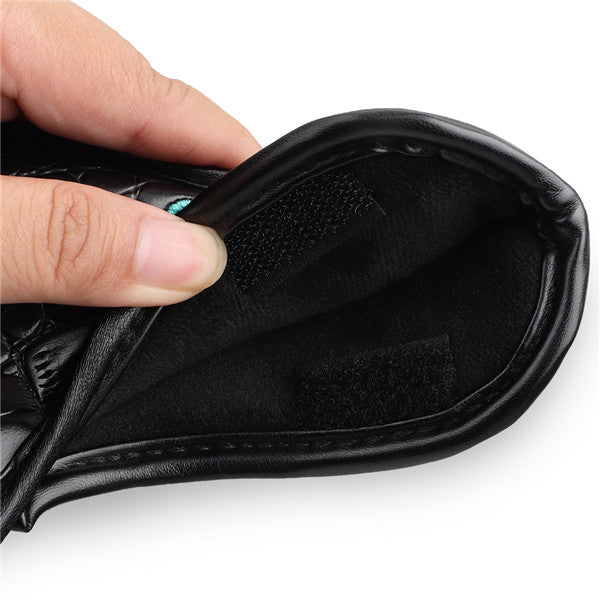 Black Crocodile Pattern Leather Iron Head Cover Set - CraftsmanGolf