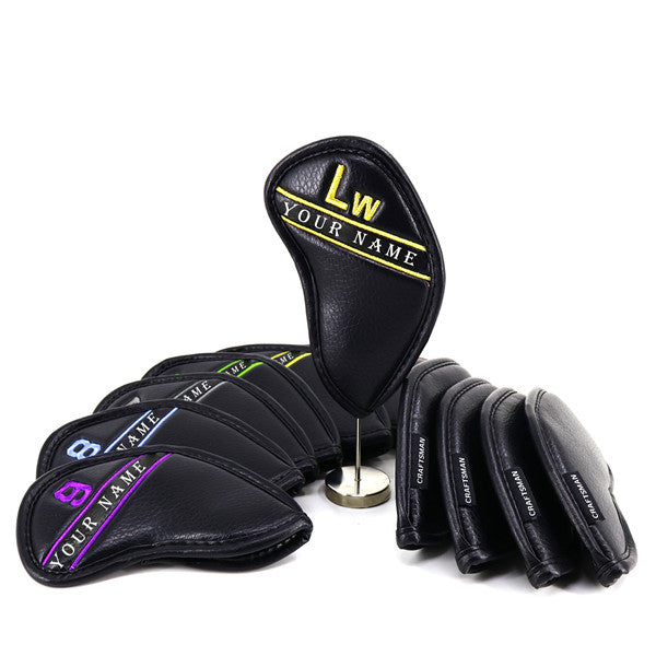 Custom Colorful Embroidery Number Iron Head Cover Set - CraftsmanGolf