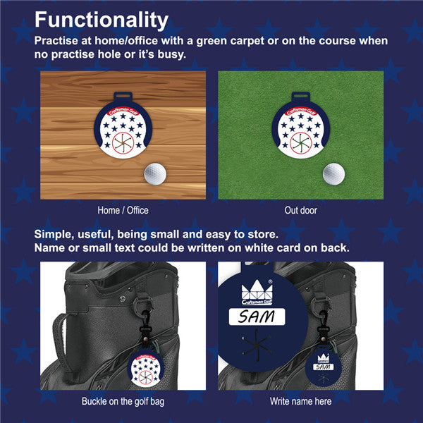 Golf Putt Target Practise hole With Signature Card - CraftsmanGolf