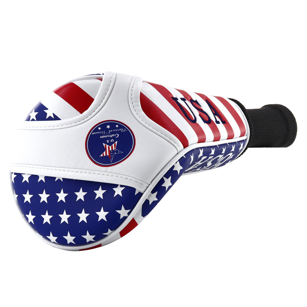 USA Flag Long Neck Sock Golf Head Cover - CraftsmanGolf