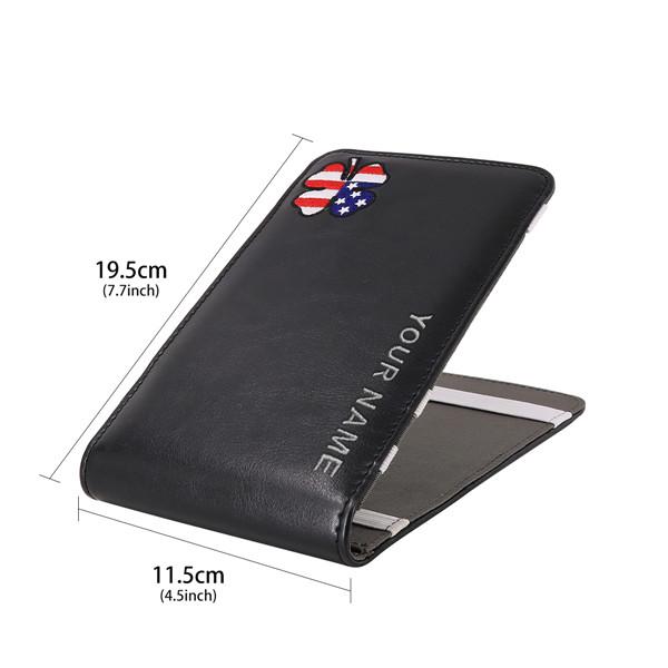 Custom Country Flag Clover Scorecard&Yardage Book Cover With Your Name - CraftsmanGolf