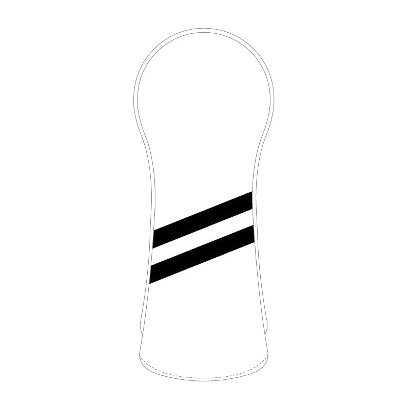 Personalized Diagonal Stripes Wood Head Covers With Your Logo - Craftsman Golf