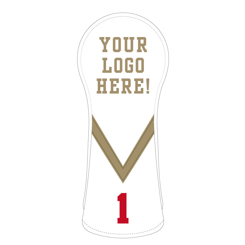Personalized V Stripe Wood Headcovers With Your Logo - Craftsman Golf