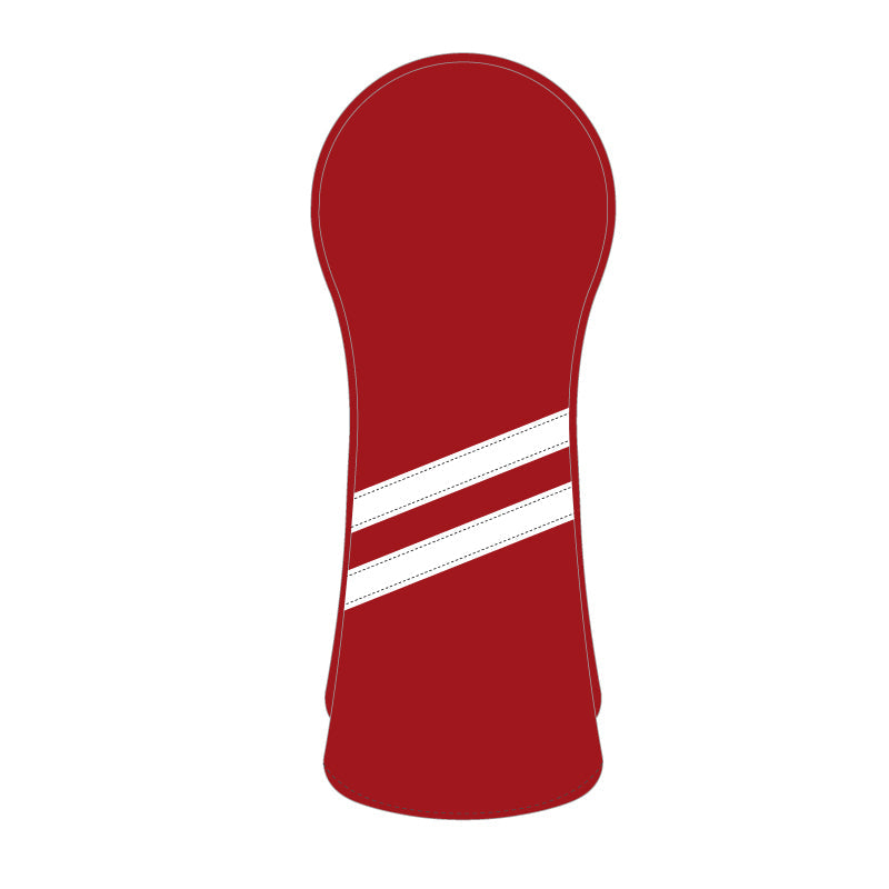 Personalized White Stripes Wood Head Cover With Your Logo And Name
