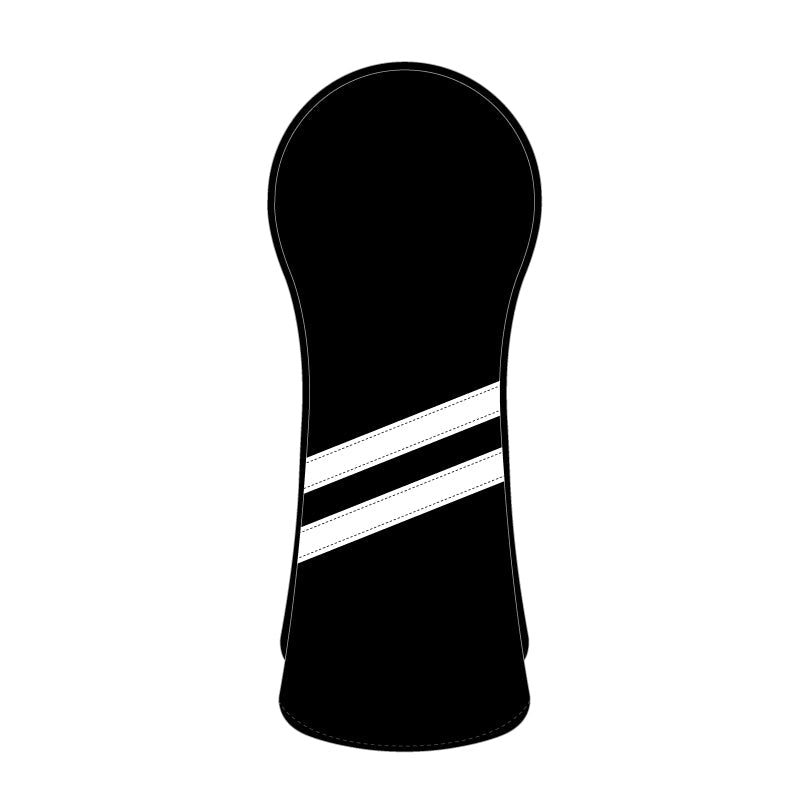 Personalized White Stripes Wood Head Cover With Your Logo And Name