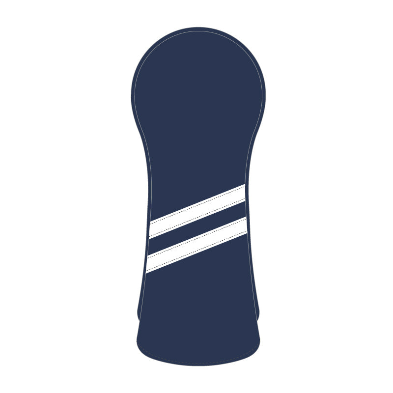 Personalized White Stripes Wood Head Cover With Your Logo And Name