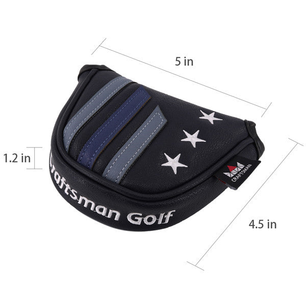 Stars&Stripes Mallet Putter Headcover(Dual Magnetic straps) - CraftsmanGolf