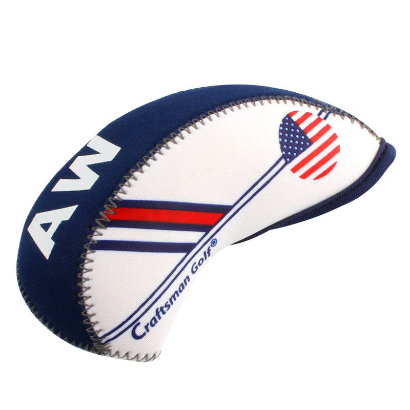 USA Flag Neoprene Iron Head Cover Set