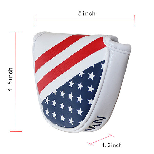 USA Flag Stars & Stripes Mallet Putter Head Cover - CraftsmanGolf