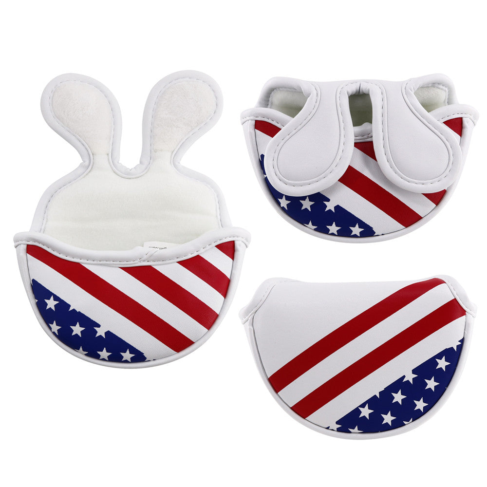 USA Flag Stars & Stripes Mid-Mallet Center Shafted Putter Head Cover